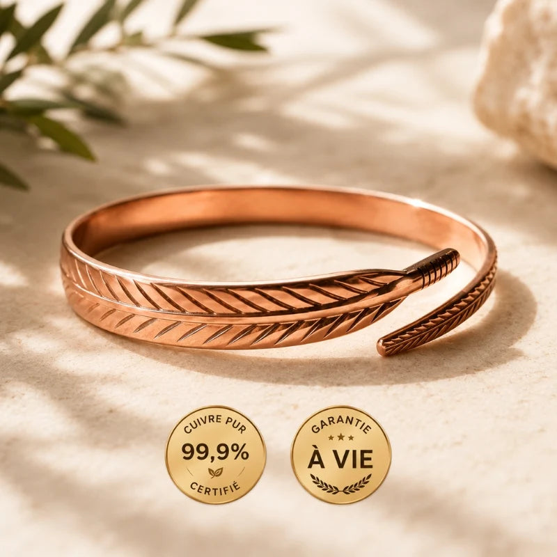 Alma Pure™ – Bracciale FOGLIA DELLA VITA in Rame Puro