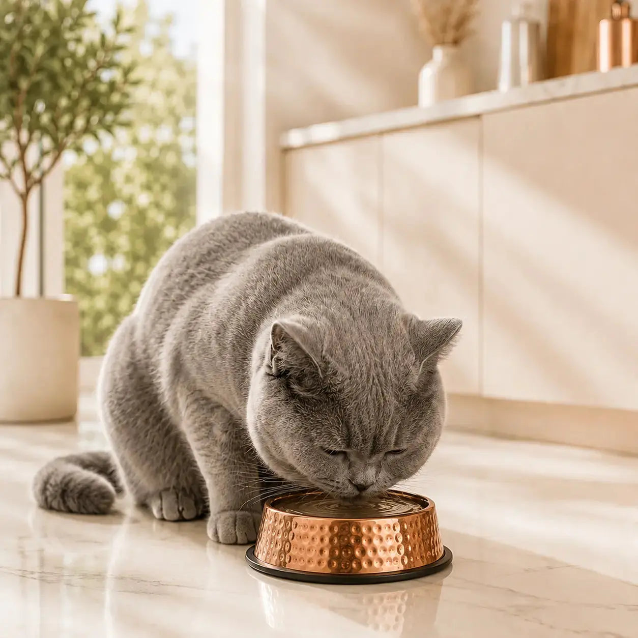 Ciotola Alma Pure™ in rame puro al 99,9% per cani e gatti