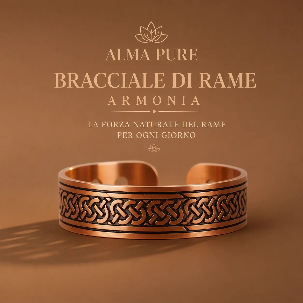 Alma Pure™ · Bracciale in Rame Rosso Puro