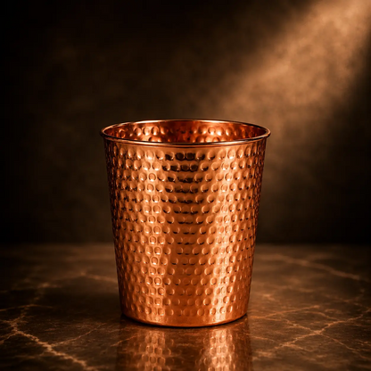 Bicchiere Heritage™ Rame Puro Massiccio · Martellato a Mano
