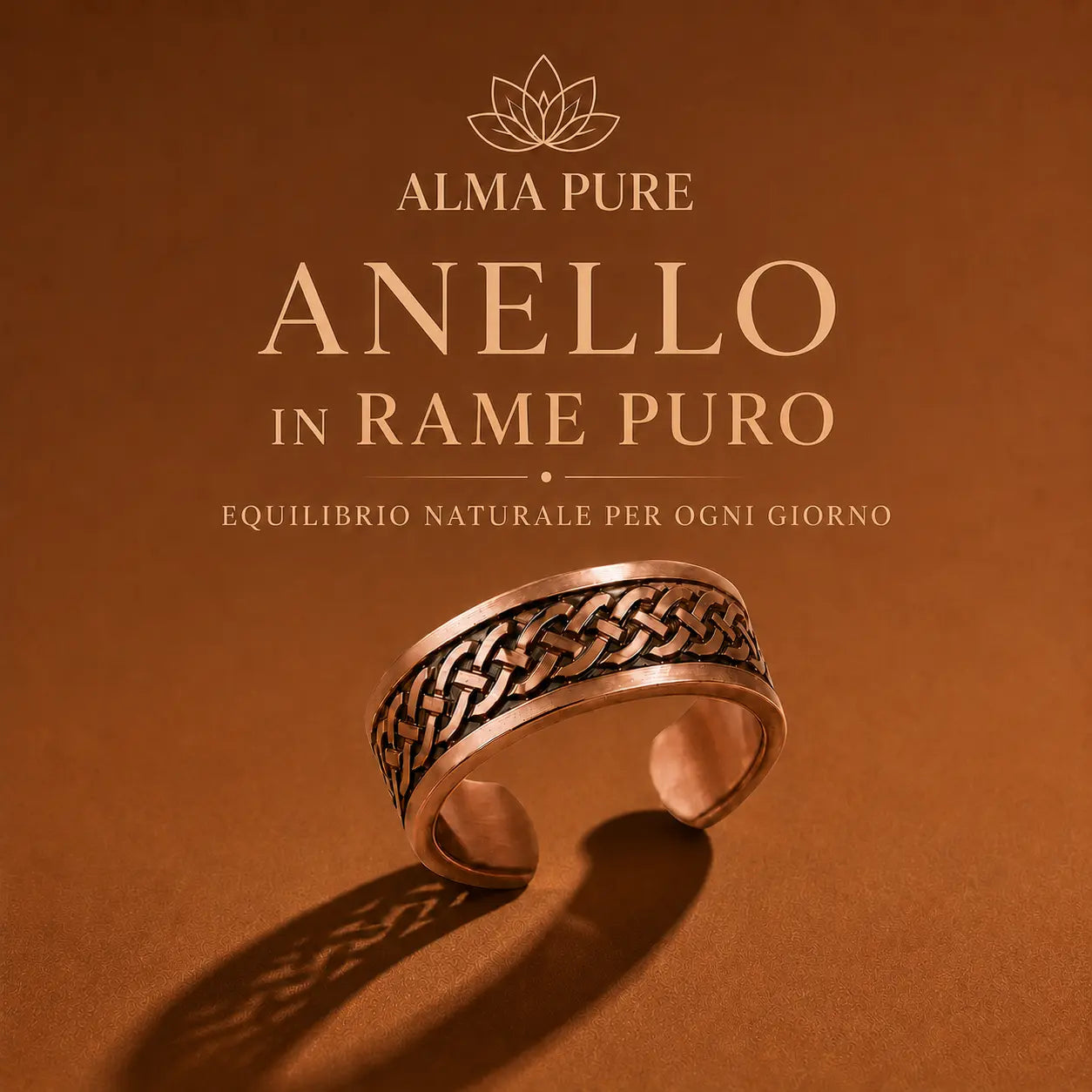 Alma Pure™ · Anello in Rame Rosso Puro