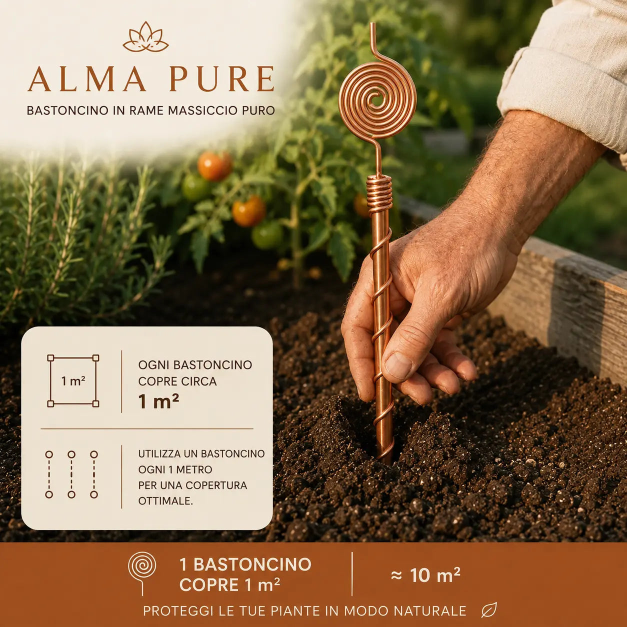 Antenna per Elettrocoltura in Rame Puro