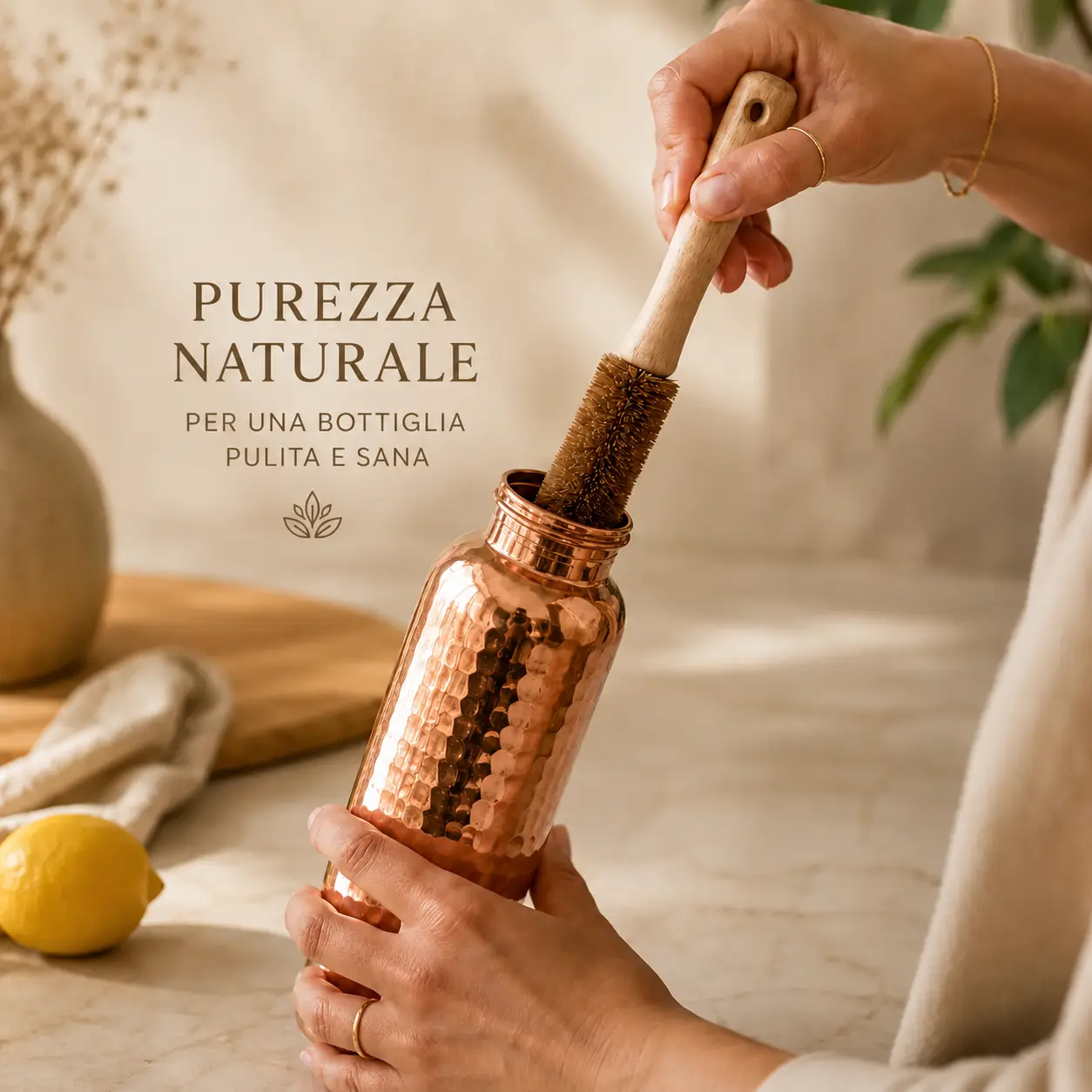 Alma Pure · Spazzola naturale per la pulizia