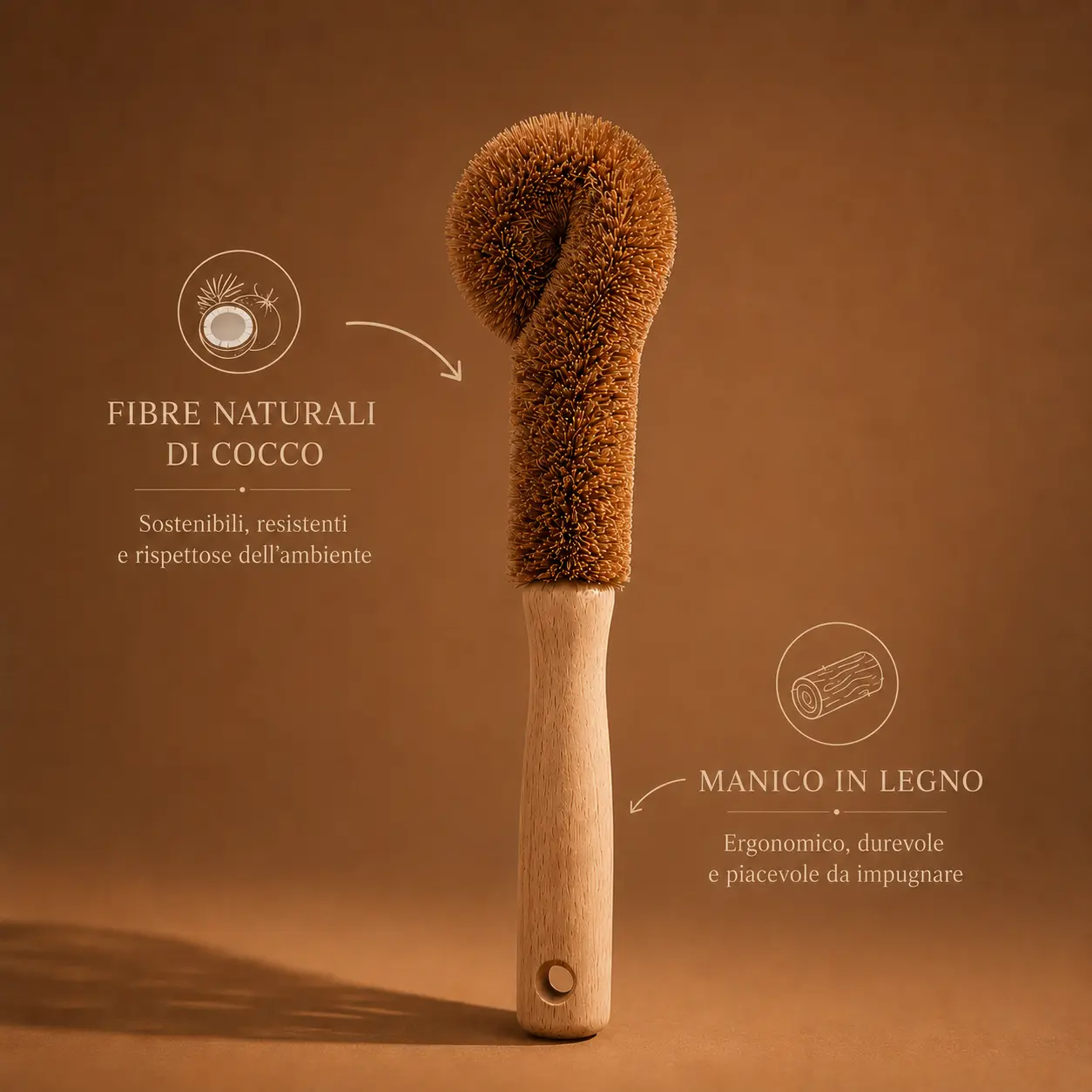 Alma Pure · Spazzola naturale per la pulizia