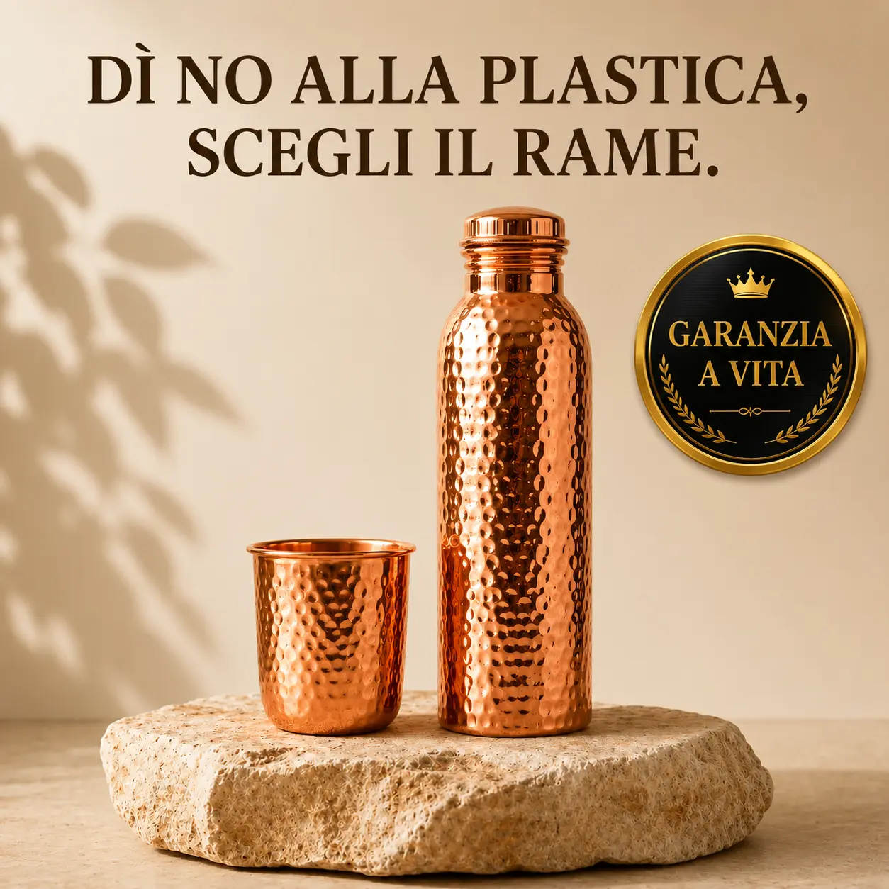 Alma Pure · Borraccia in Rame · Acqua Purificata Naturalmente