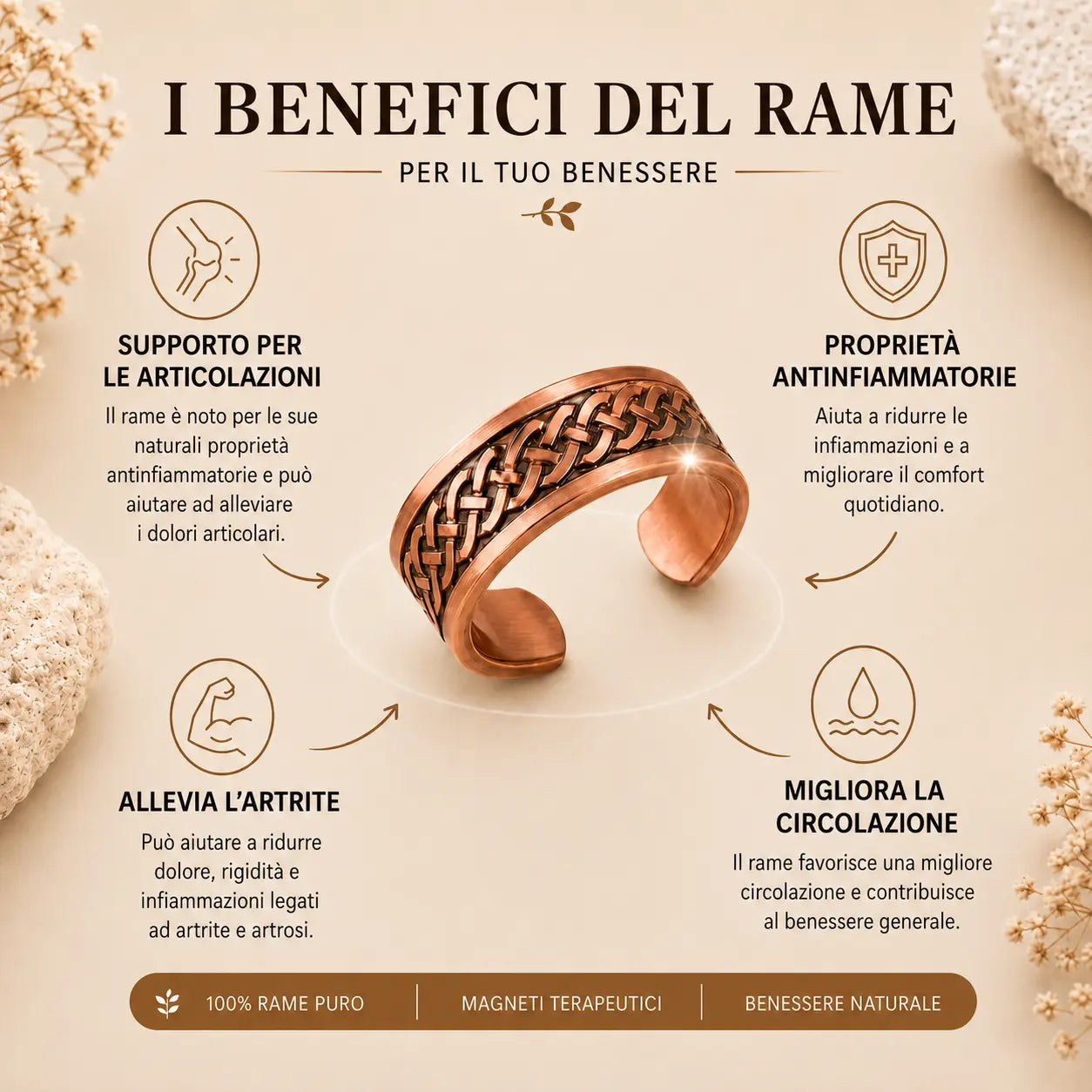 Alma Pure™ · Anello in Rame Rosso Puro